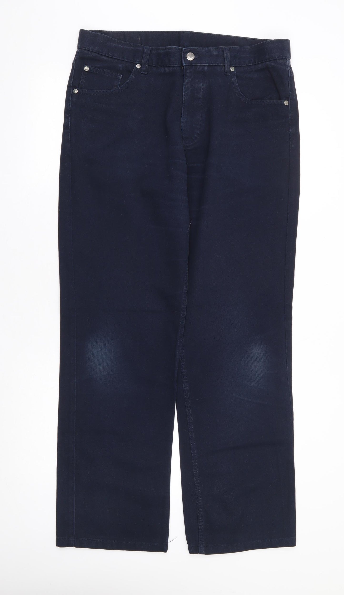 Maine Mens Blue Cotton Straight Jeans Size 36 in L32 in Regular Zip