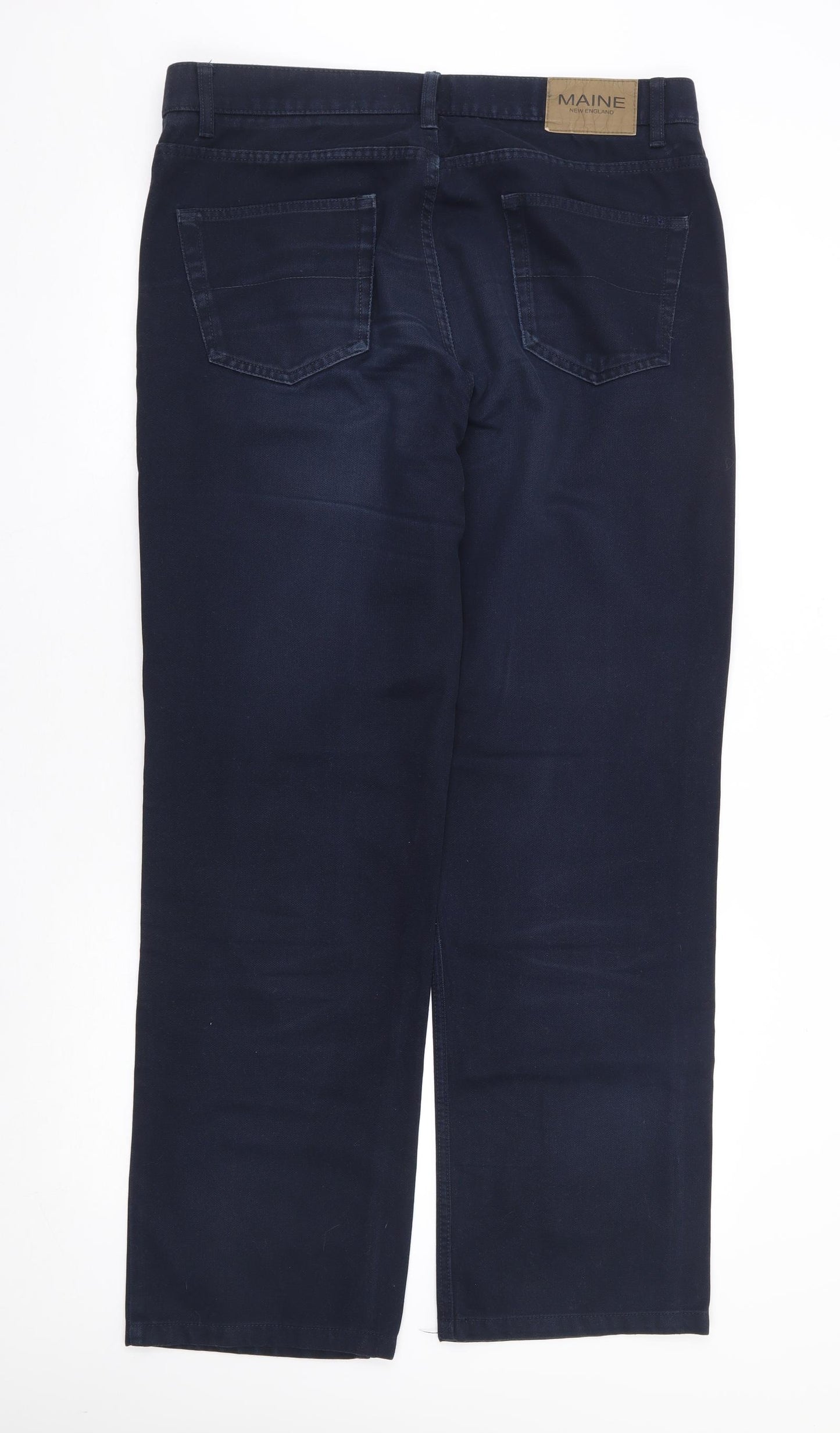 Maine Mens Blue Cotton Straight Jeans Size 36 in L32 in Regular Zip