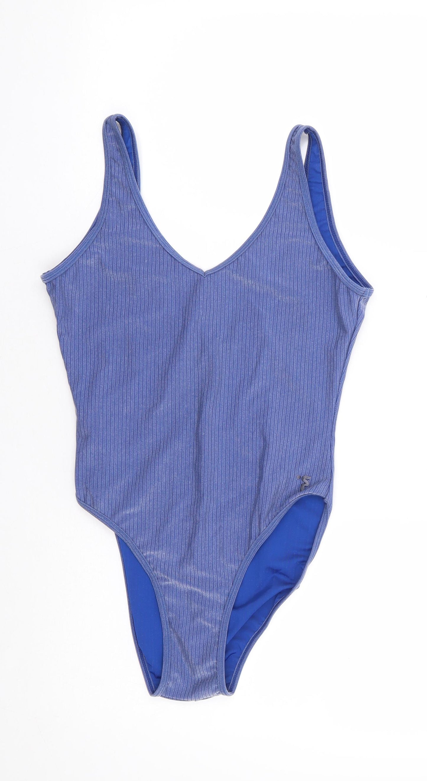 Beachcomber Womens Blue Striped Polyester One Piece Size 10