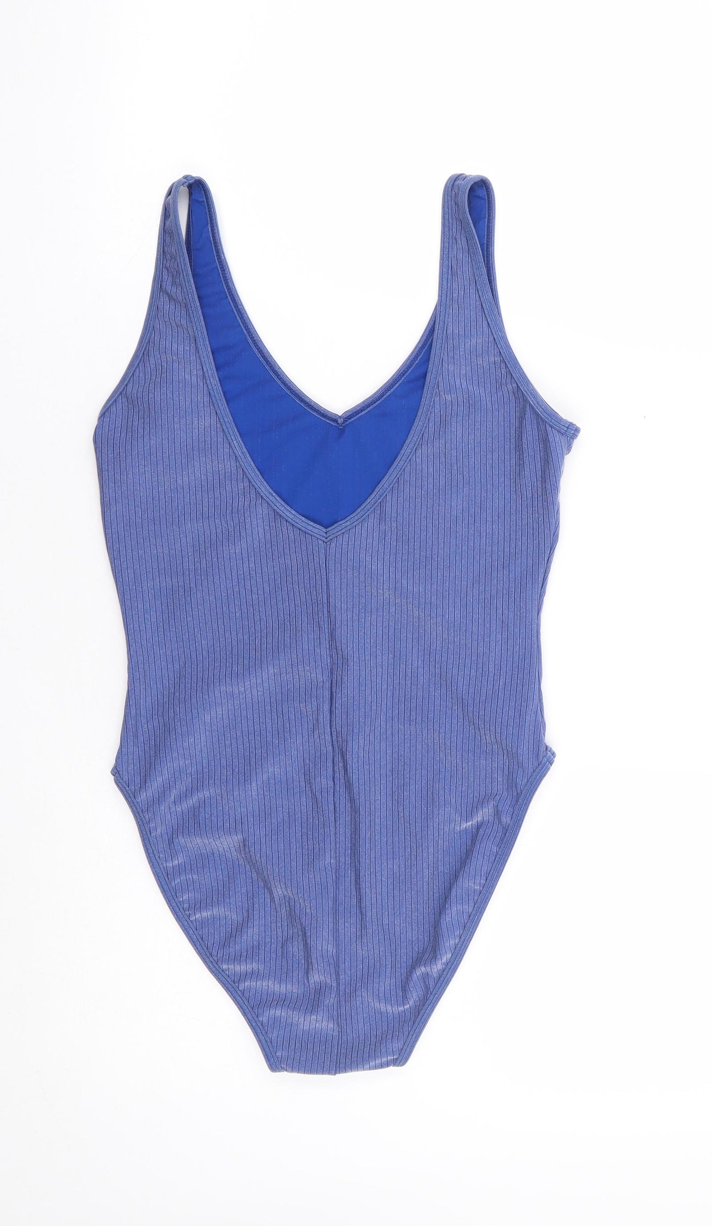 Beachcomber Womens Blue Striped Polyester One Piece Size 10