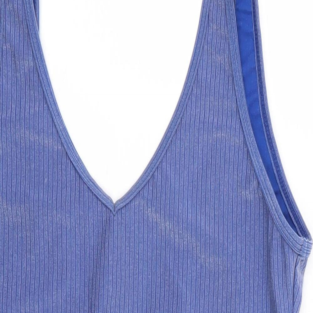 Beachcomber Womens Blue Striped Polyester One Piece Size 10