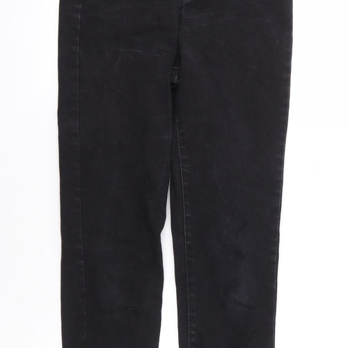Primark Womens Black Cotton Skinny Jeans Size 10 L25 in Regular Zip