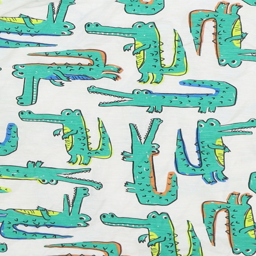 Matalan Baby Multicoloured Geometric 100% Cotton Basic T-Shirt Size 18-24 Months Round Neck Pullover - Crocodile