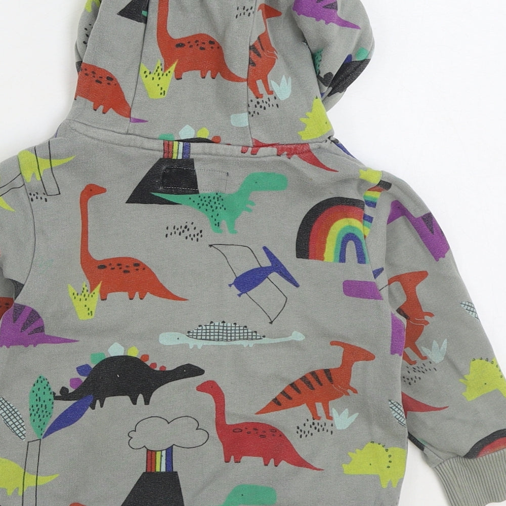 NEXT Baby Multicoloured Geometric 100% Cotton Pullover Jumper Size 18-24 Months Pullover - Dinosaur Rainbow