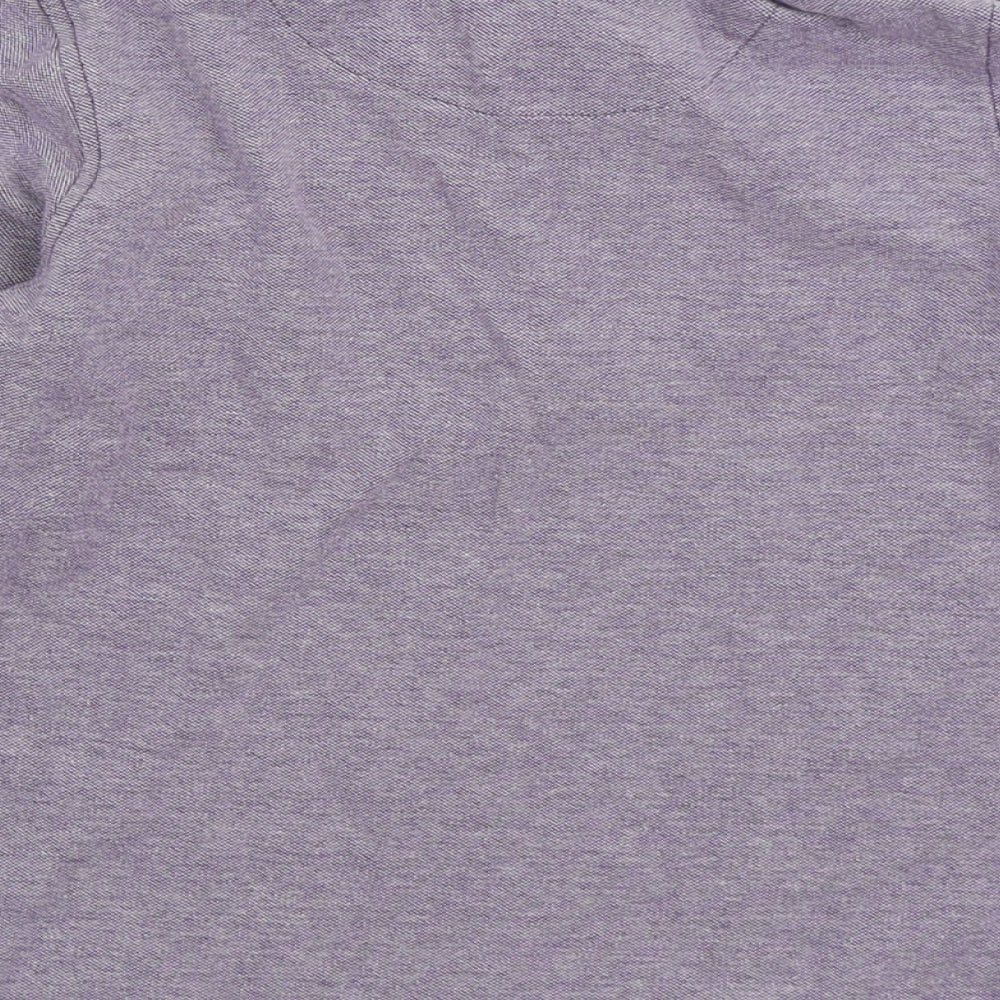 Matalan Boys Purple 100% Cotton Basic Polo Size 6-7 Years Collared Button