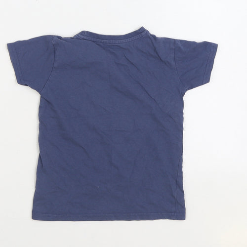 Dunnes Stores Boys Blue Cotton Basic T-Shirt Size 5 Years Round Neck Pullover - Skateboarding