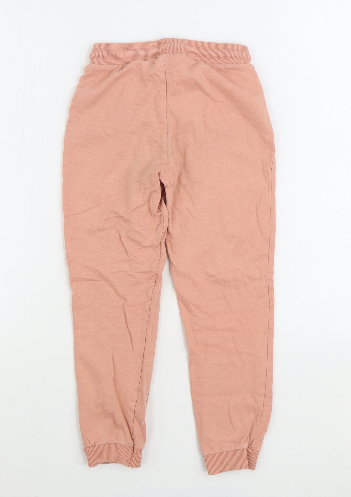 George Girls Pink Cotton Jogger Trousers Size 6-7 Years Regular Drawstring - Aristocats Marie