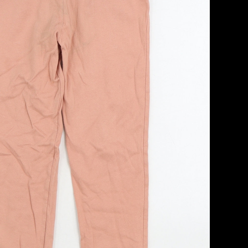 George Girls Pink Cotton Jogger Trousers Size 6-7 Years Regular Drawstring - Aristocats Marie