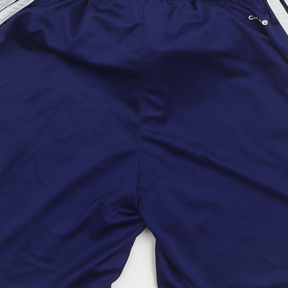 adidas Boys Blue Polyester Sweat Shorts Size 11-12 Years Regular Drawstring