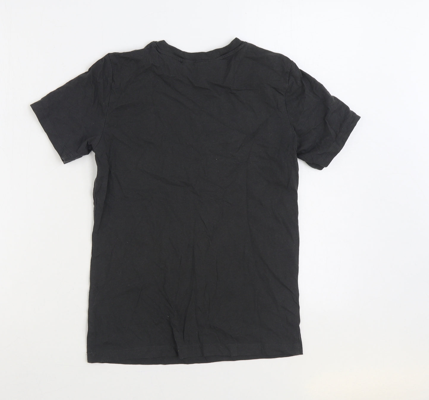 H&M Boys Grey Cotton Basic T-Shirt Size 11-12 Years Round Neck Pullover - Gamer