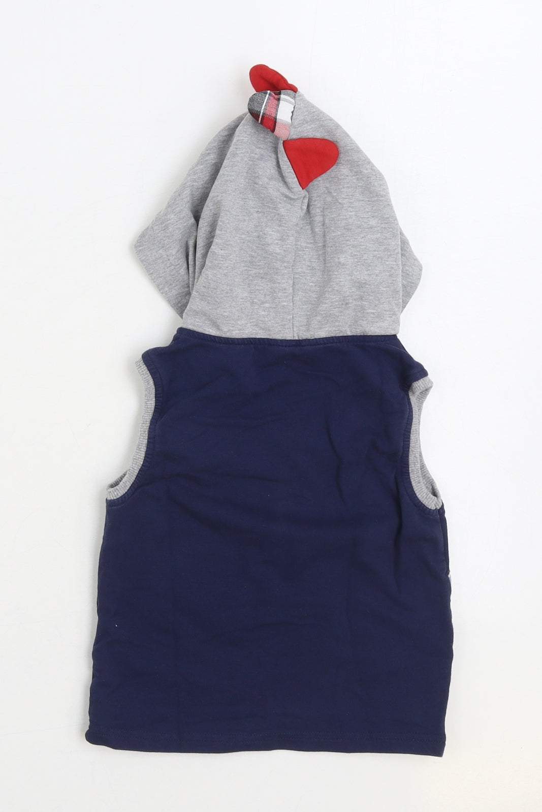 Deno Kids Boys Blue Geometric Gilet Jacket Size 4 Years Pullover - Dinosaur