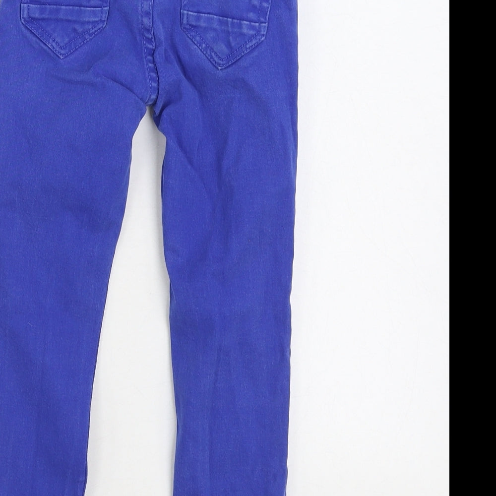 Tiffosi Boys Blue Cotton Straight Jeans Size 3-4 Years Regular Zip