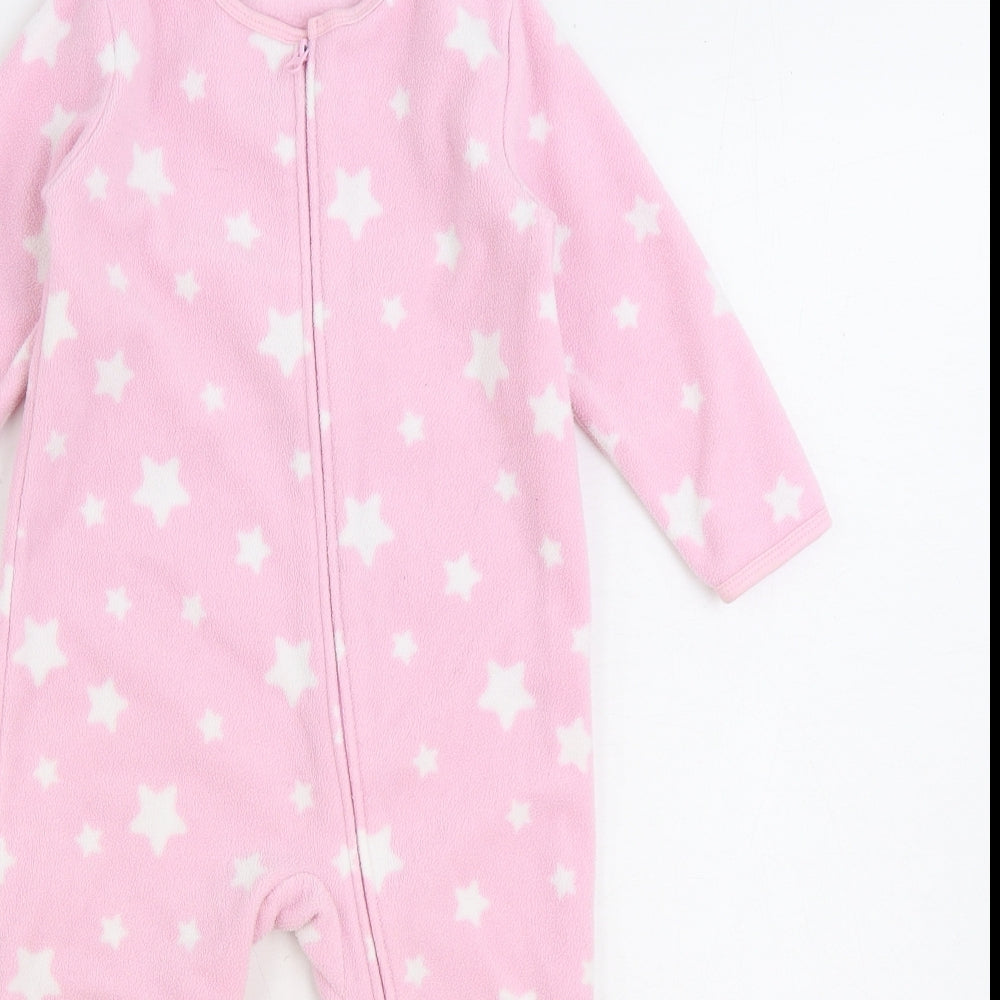 Tex Baby Girls Pink Geometric Polyester Top One Piece Size 2 Years Zip - Babygrow