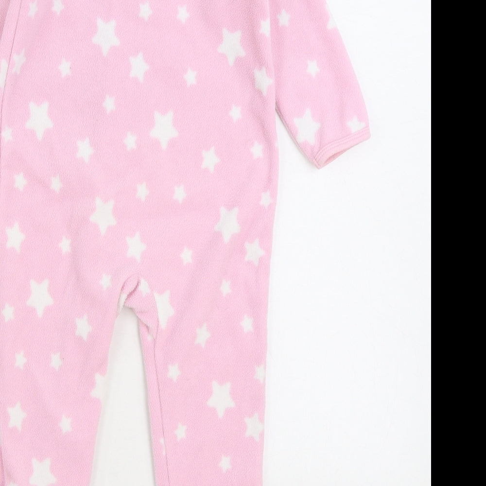 Tex Baby Girls Pink Geometric Polyester Top One Piece Size 2 Years Zip - Babygrow