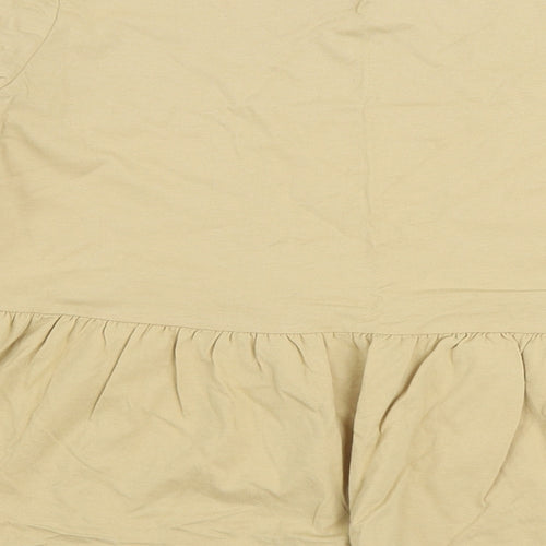 George Womens Beige 100% Cotton Basic Blouse Size 10 Round Neck