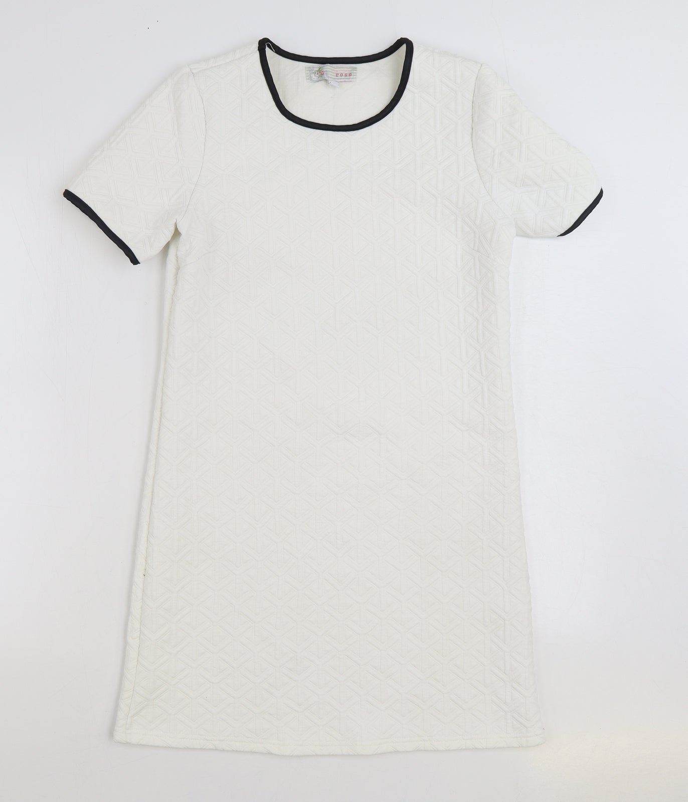 Cameo Rose Womens White Polyester Shift Size 12 Round Neck Pullover