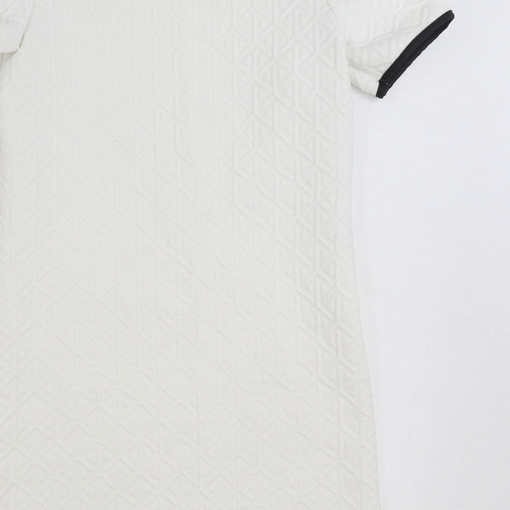 Cameo Rose Womens White Polyester Shift Size 12 Round Neck Pullover