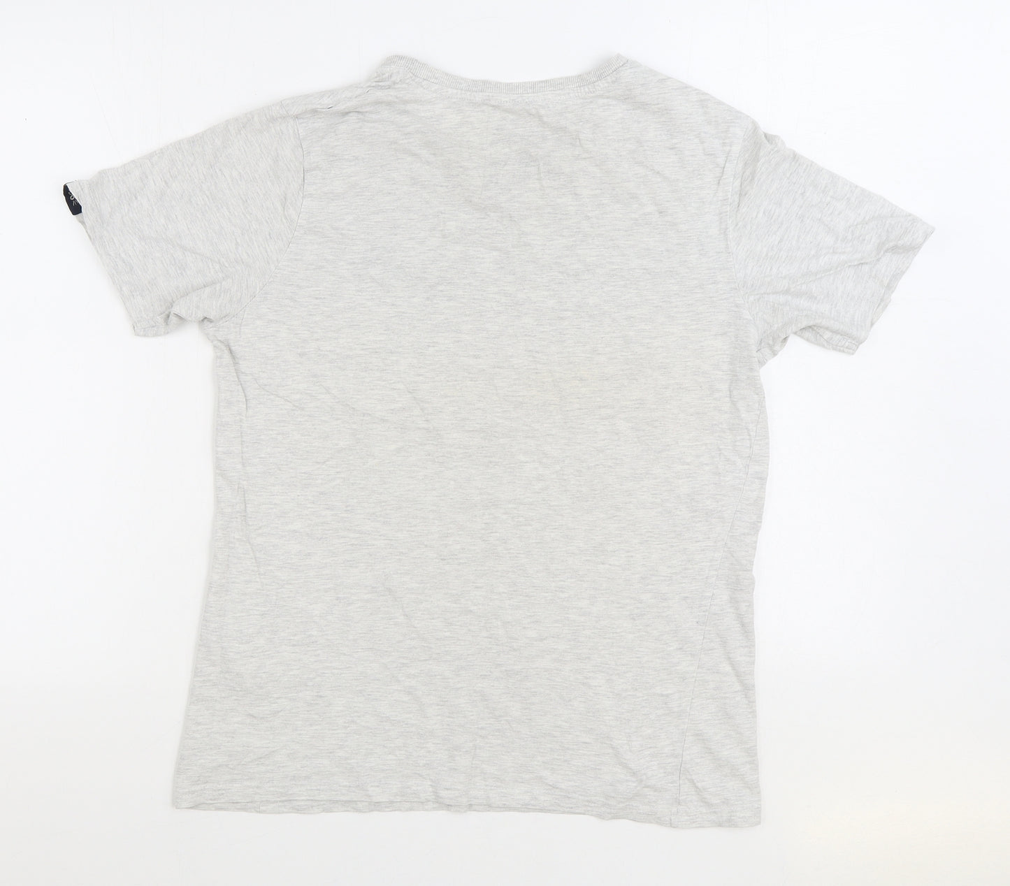 Tokyo Laundry Mens Grey Cotton T-Shirt Size M V-Neck