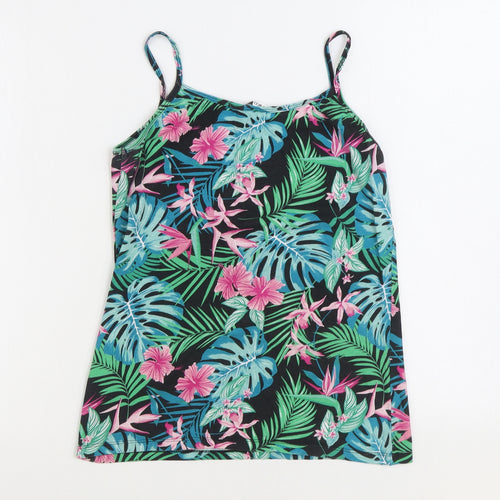 Pep&Co Womens Multicoloured Floral Cotton Camisole Tank Size S Square Neck
