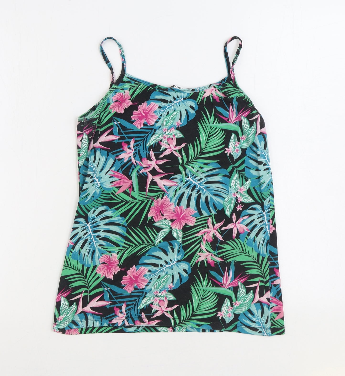 Pep&Co Womens Multicoloured Floral Cotton Camisole Tank Size S Square Neck