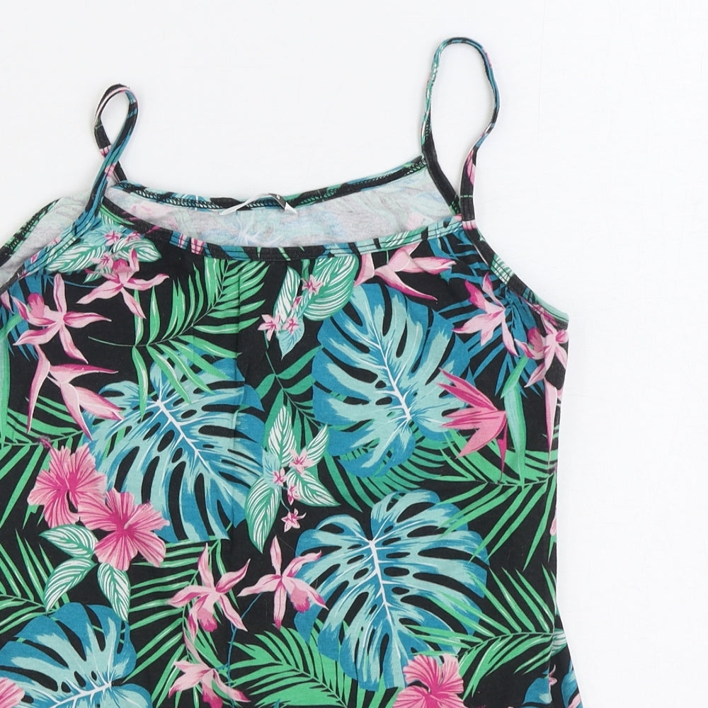 Pep&Co Womens Multicoloured Floral Cotton Camisole Tank Size S Square Neck