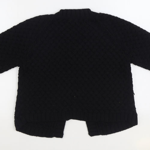 Savida Womens Black V-Neck Acrylic Cardigan Jumper Size 12