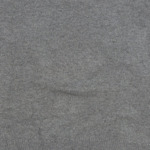TU Womens Grey Round Neck Acrylic Pullover Jumper Size 12 - Christmas Robin
