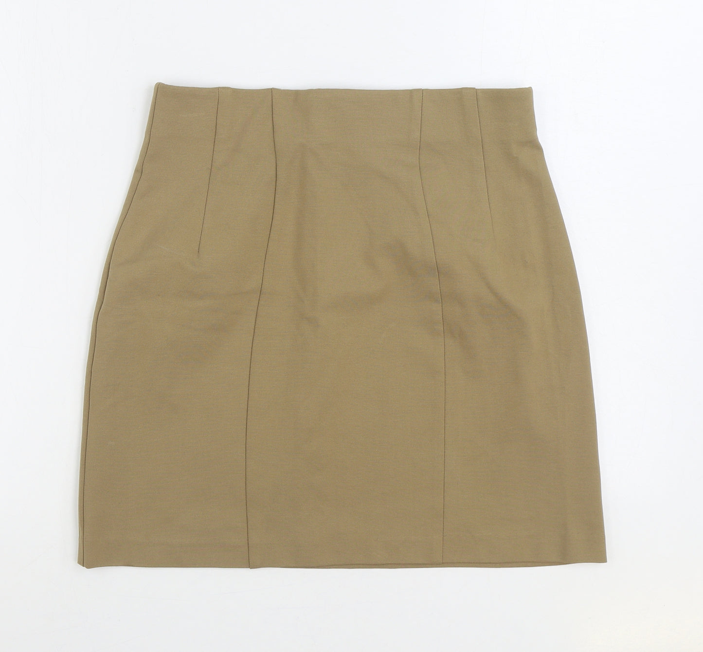 Marks and Spencer Womens Beige Polyester Straight & Pencil Skirt Size 12