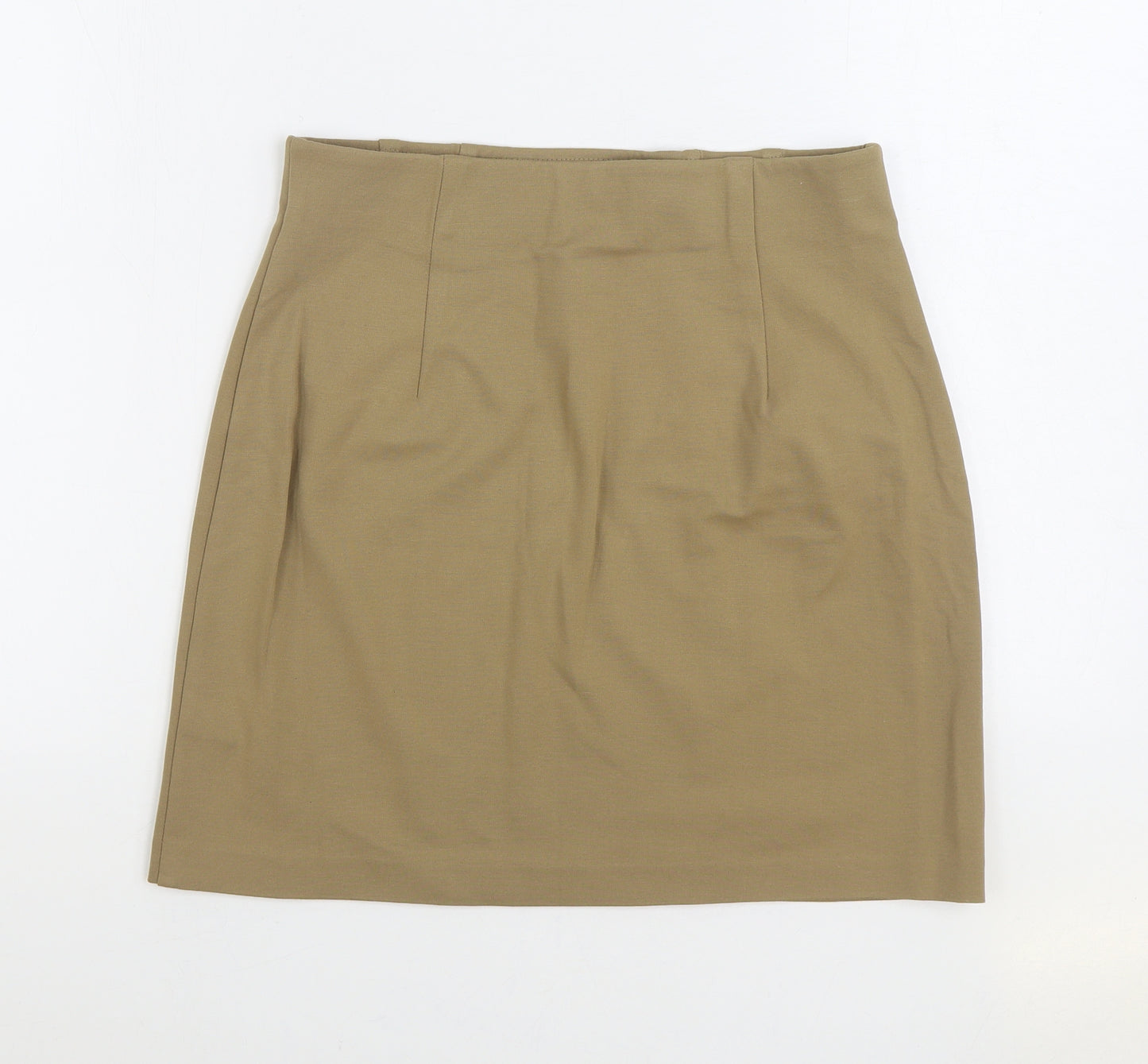 Marks and Spencer Womens Beige Polyester Straight & Pencil Skirt Size 12