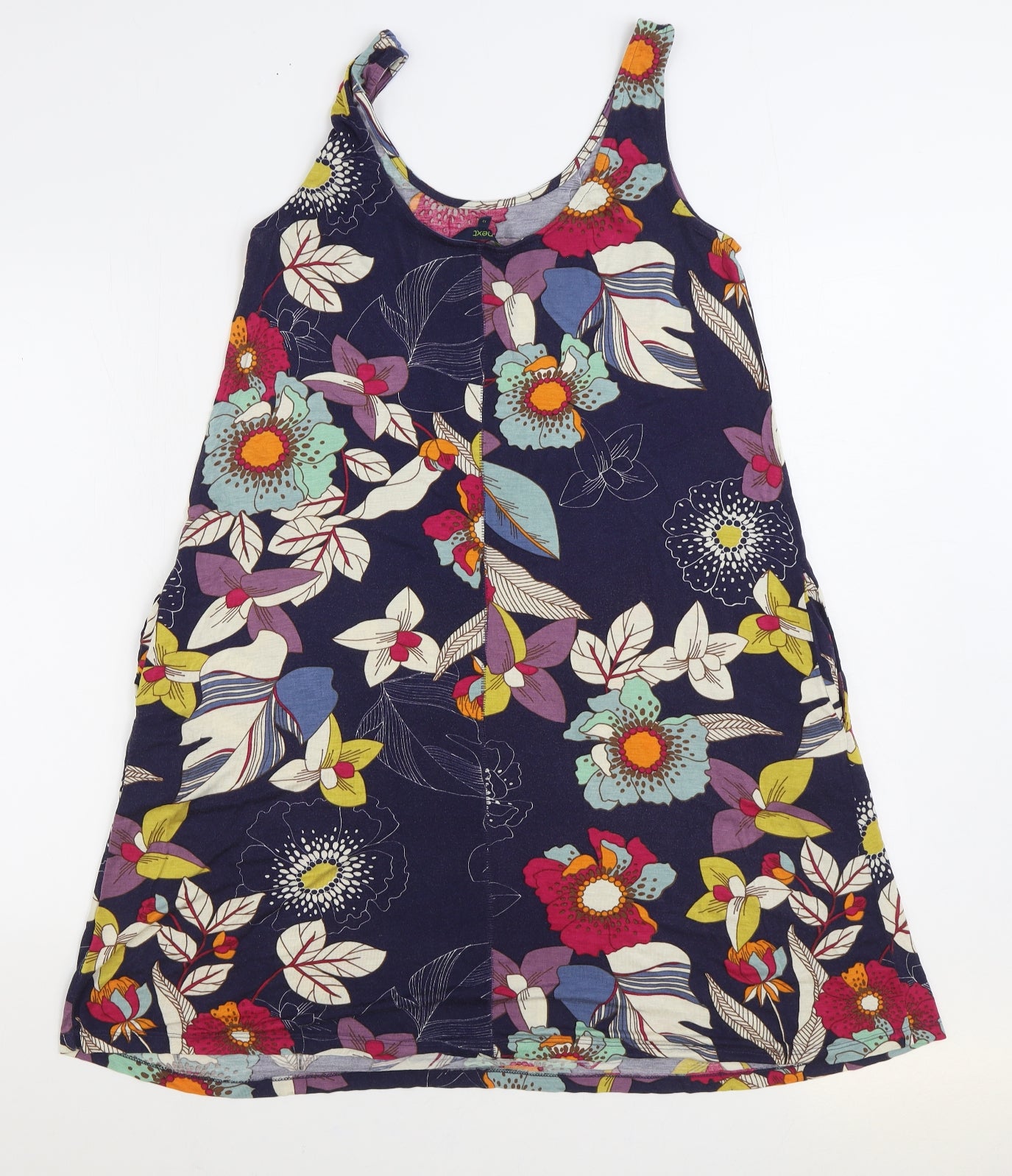 NEXT Womens Multicoloured Geometric Viscose Tank Dress Size 14 Scoop Neck Pullover