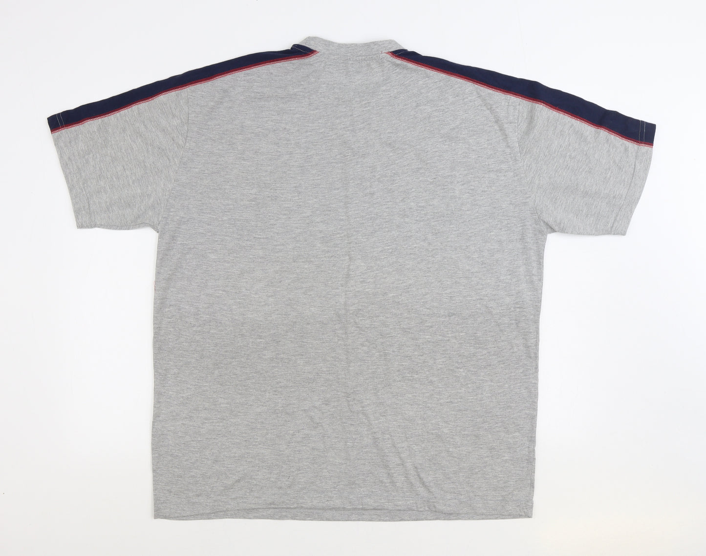 Originals Womens Grey Cotton Basic T-Shirt Size L Round Neck