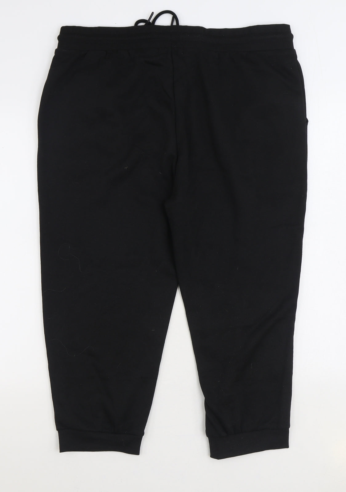 Studio Womens Black Cotton Jogger Trousers Size 16 L22 in Regular Drawstring