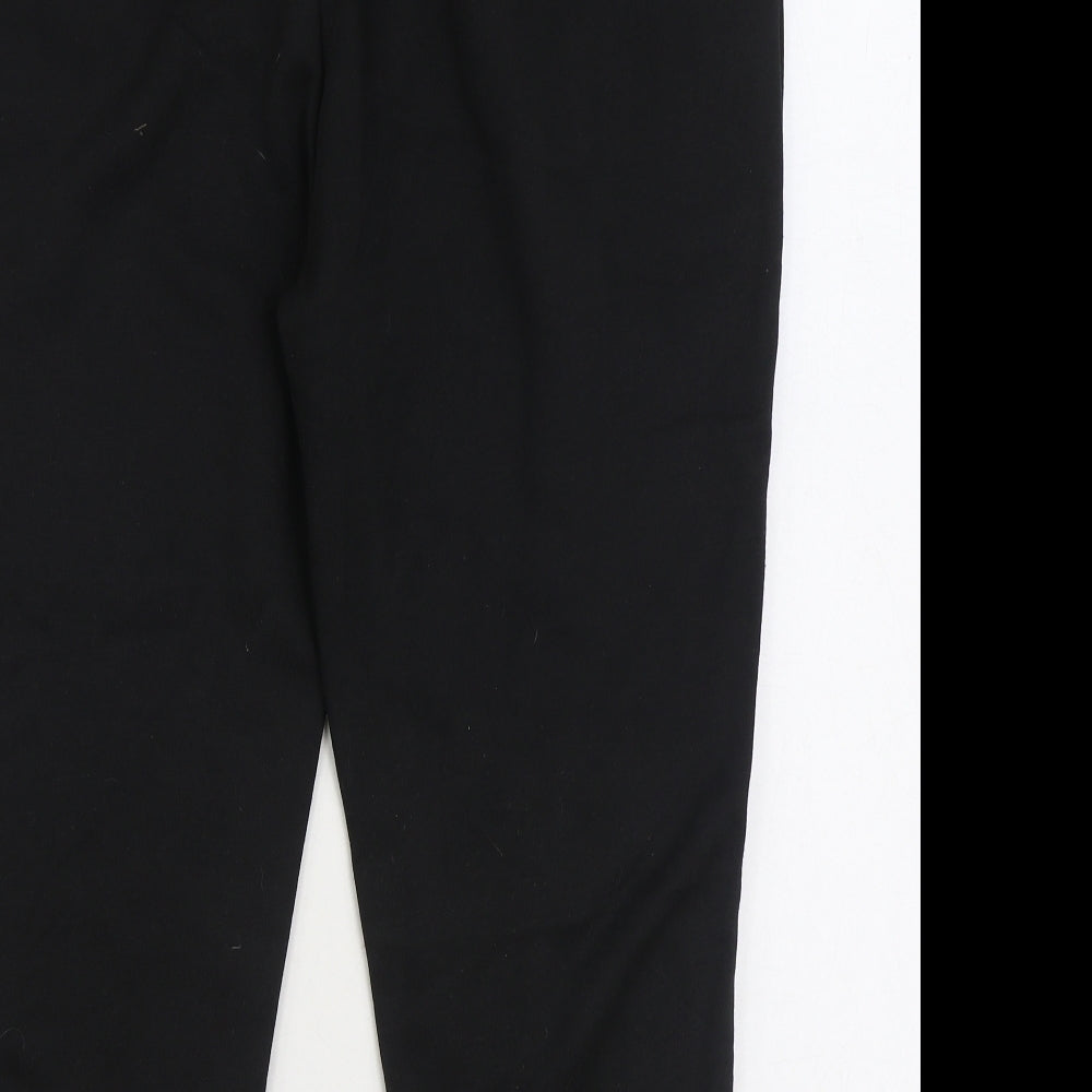 Studio Womens Black Cotton Jogger Trousers Size 16 L22 in Regular Drawstring