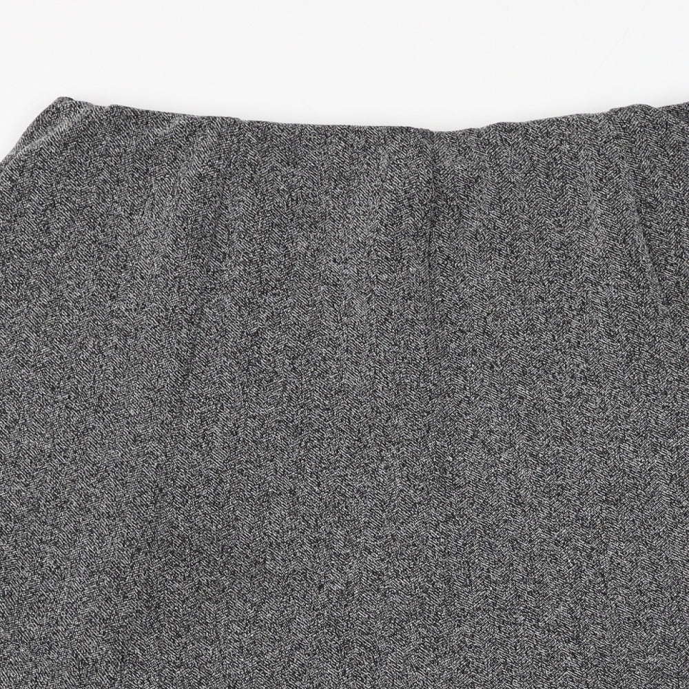 Marks and Spencer Womens Grey Polyester A-Line Skirt Size 20