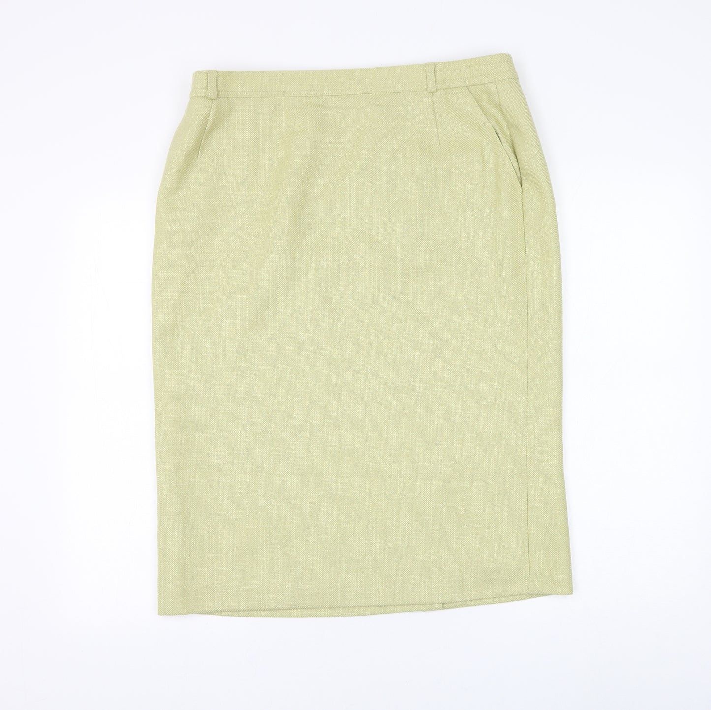 City Combi Womens Green Wool Straight & Pencil Skirt Size 18 Zip