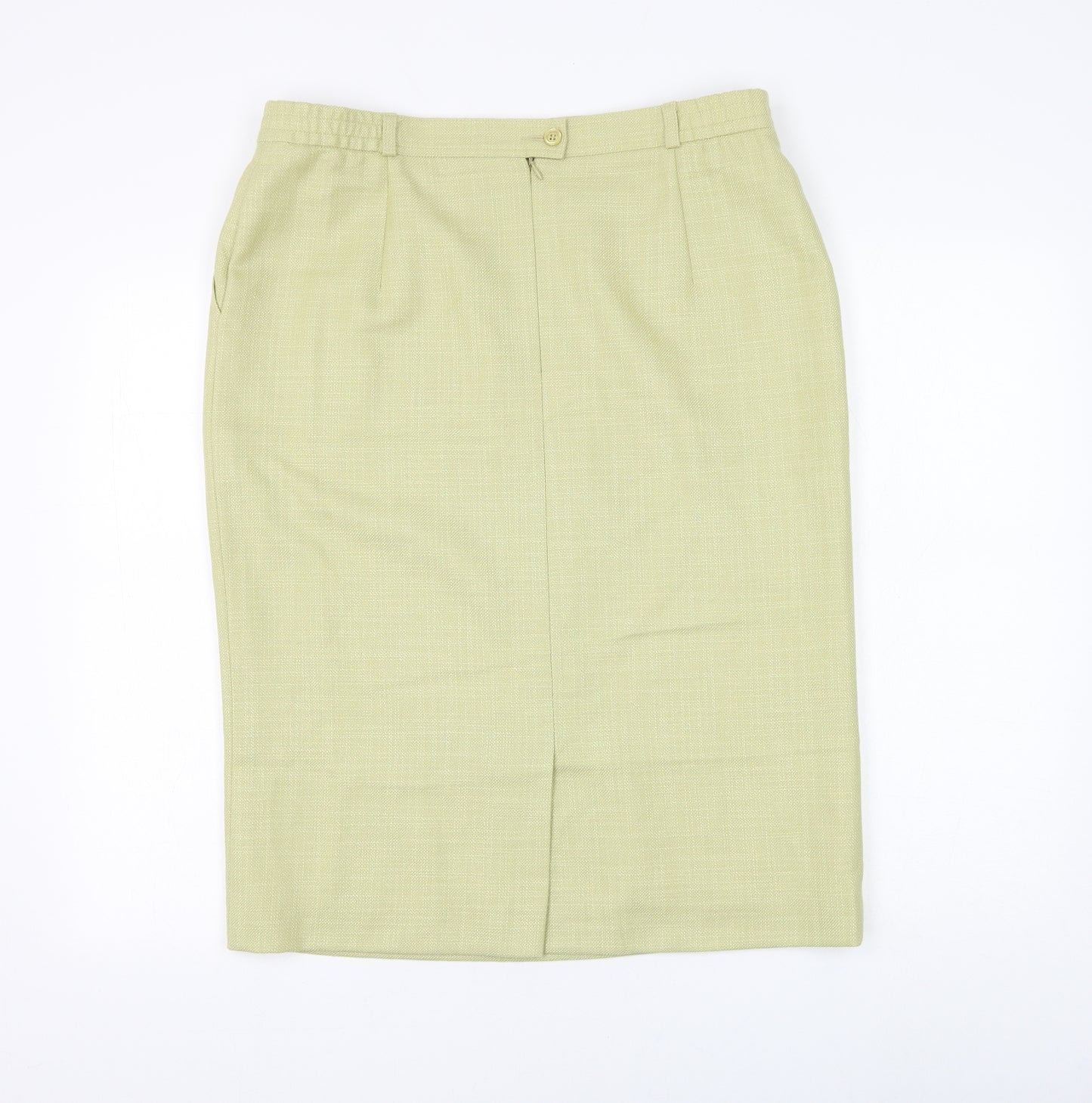 City Combi Womens Green Wool Straight & Pencil Skirt Size 18 Zip