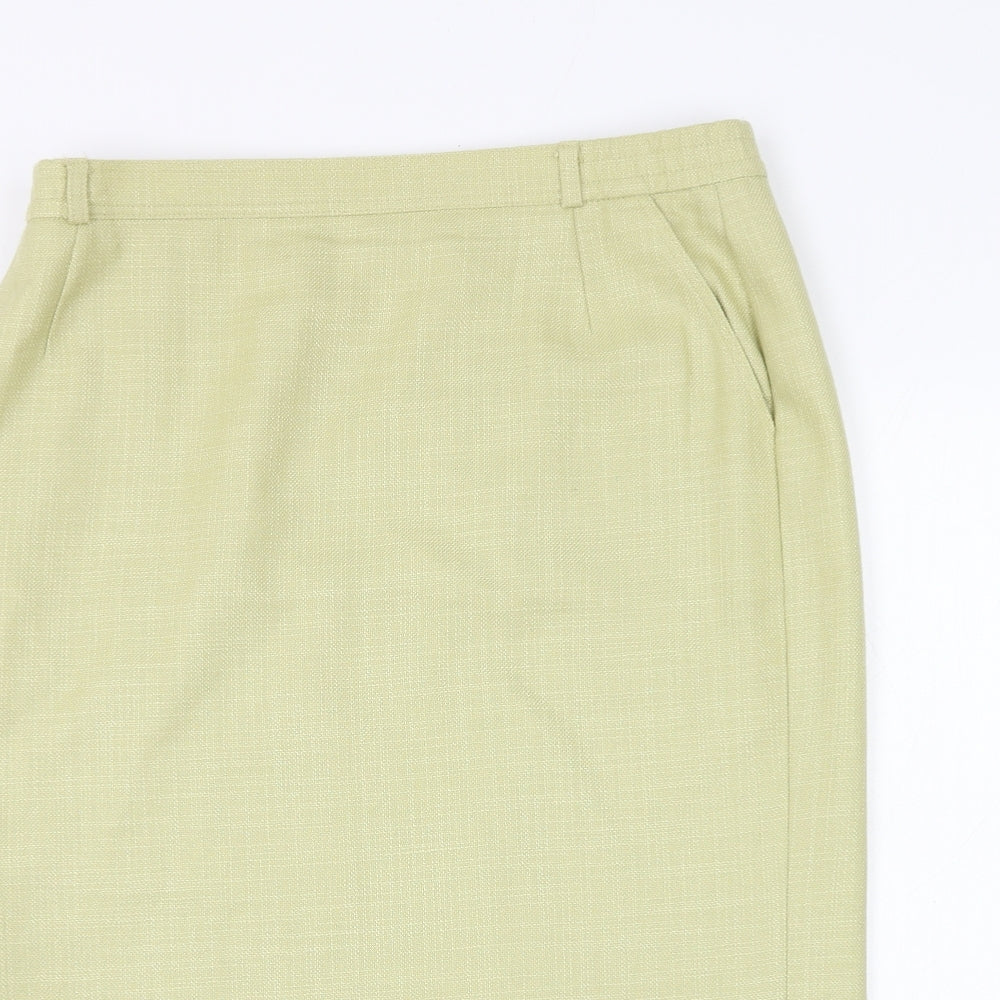 City Combi Womens Green Wool Straight & Pencil Skirt Size 18 Zip