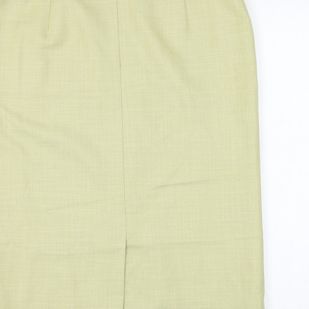 City Combi Womens Green Wool Straight & Pencil Skirt Size 18 Zip