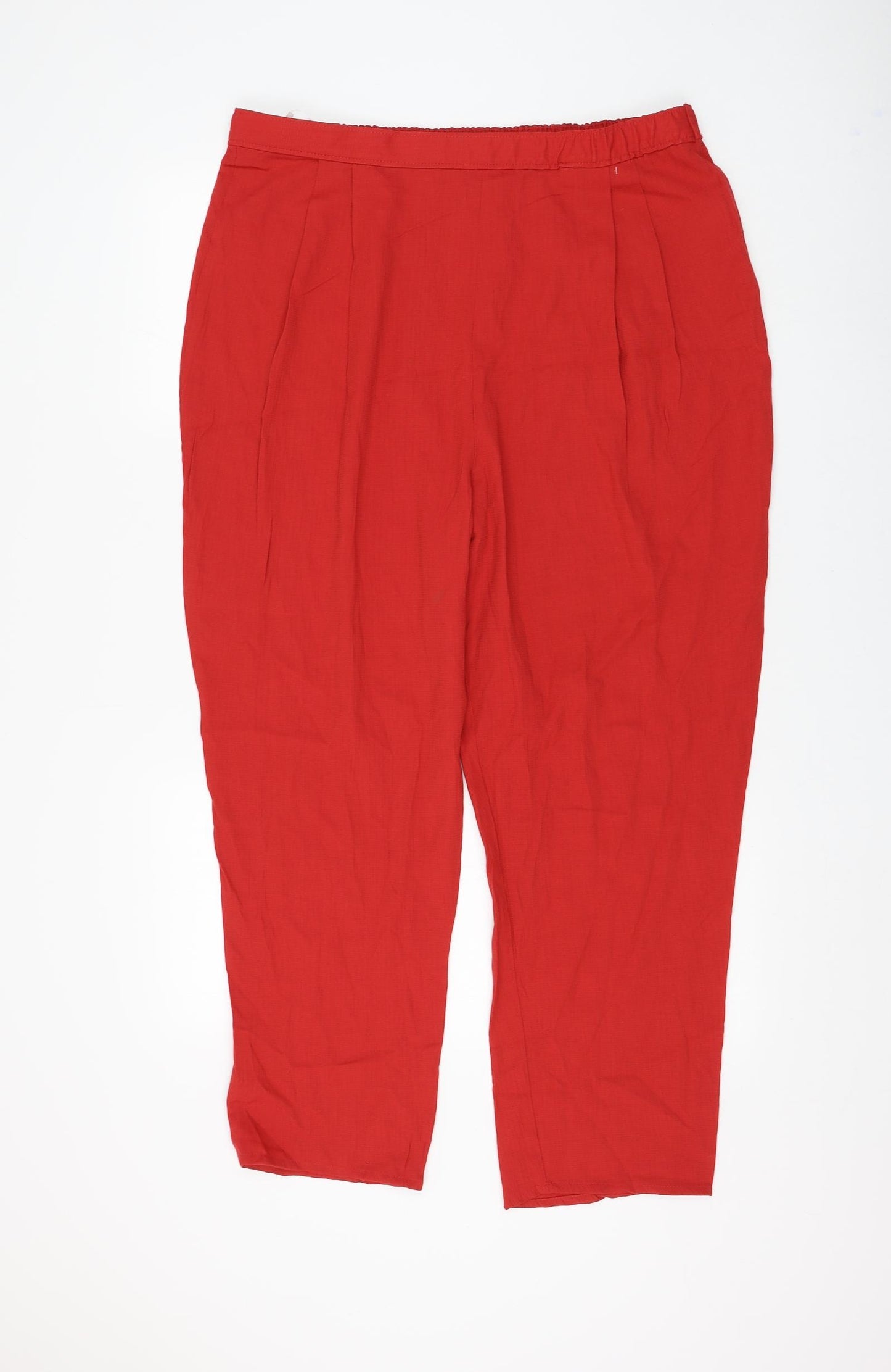 Berkertex Womens Red Viscose Trousers Size 20 L27 in Regular