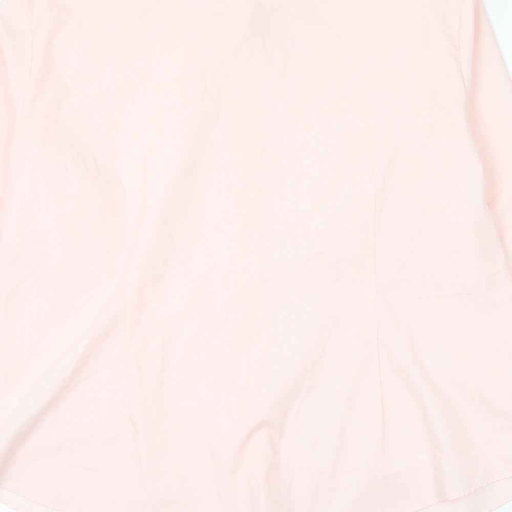 NEXT Womens Pink Cotton Basic Button-Up Size 20 Collared