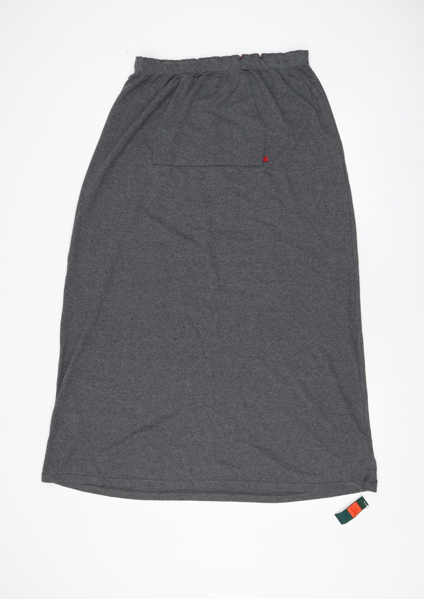 Marks and Spencer Womens Grey Cotton Straight & Pencil Skirt Size 18