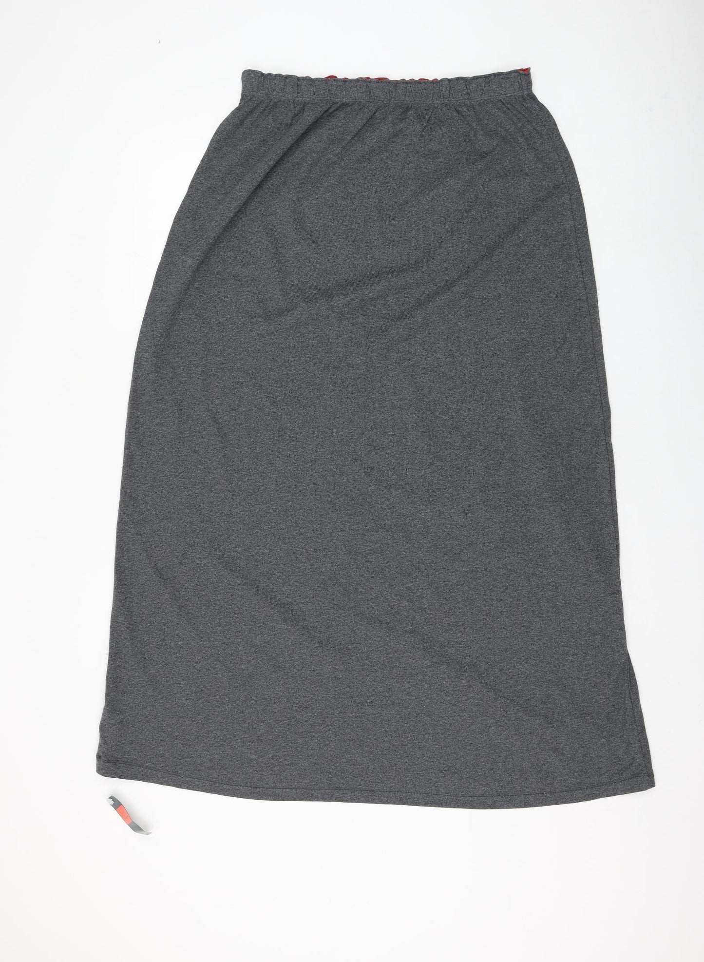 Marks and Spencer Womens Grey Cotton Straight & Pencil Skirt Size 18