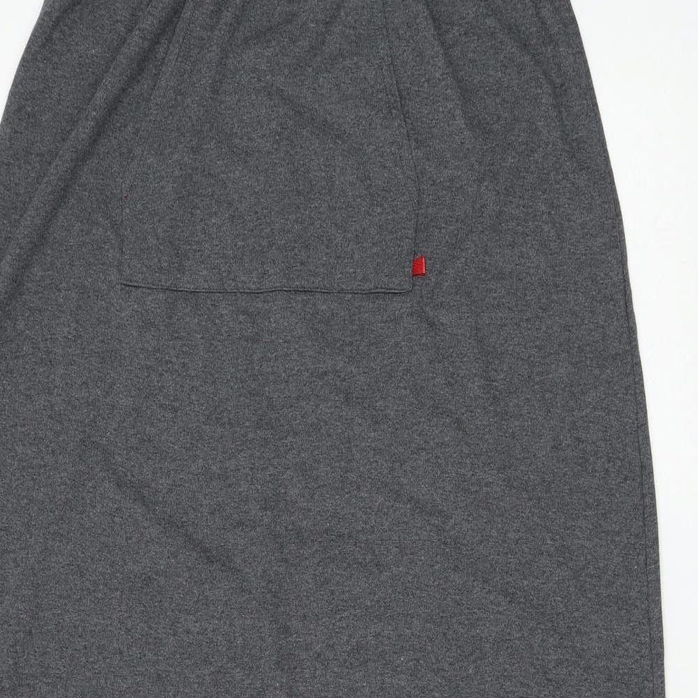 Marks and Spencer Womens Grey Cotton Straight & Pencil Skirt Size 18