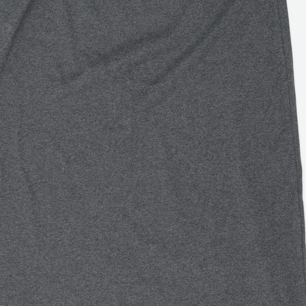 Marks and Spencer Womens Grey Cotton Straight & Pencil Skirt Size 18
