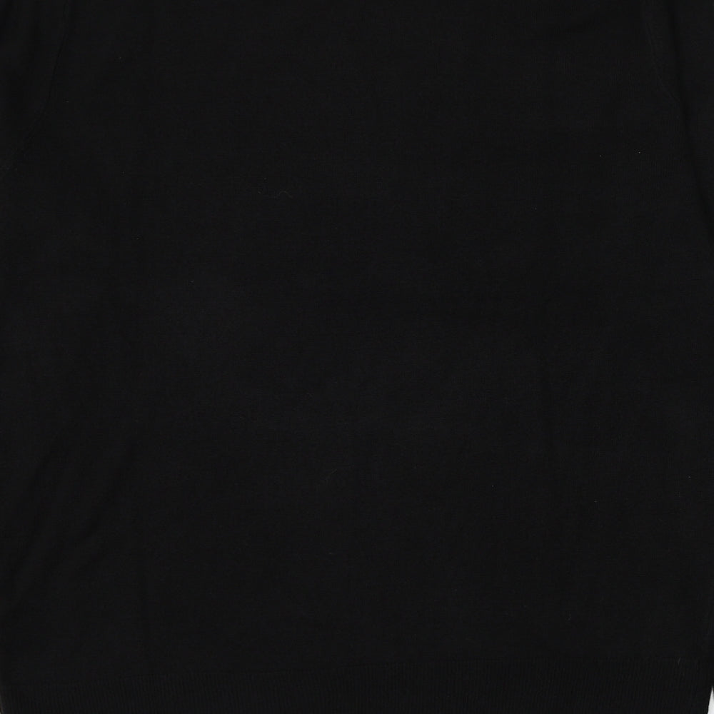 Primark Mens Black Round Neck Acrylic Pullover Jumper Size XL