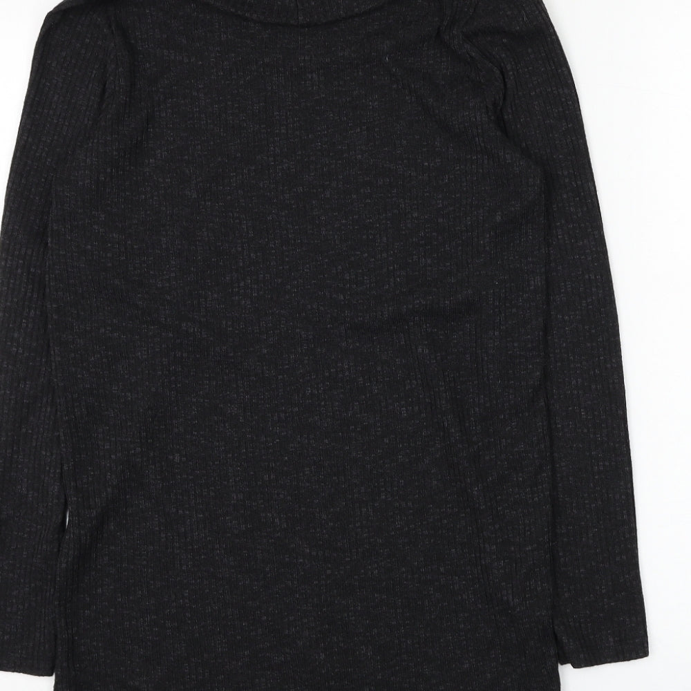 George Womens Grey Roll Neck Polyester Pullover Jumper Size 14