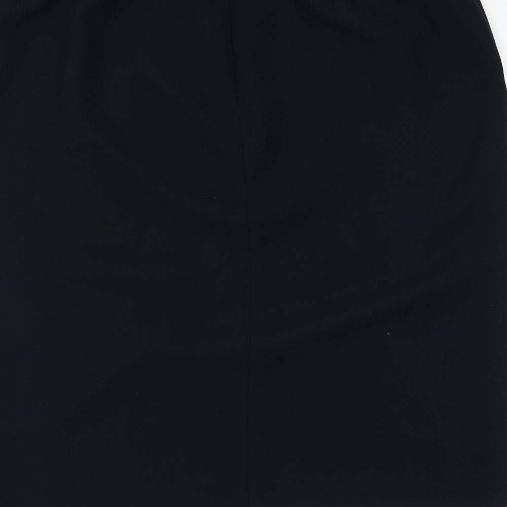 Ann Harvey Womens Black Polyester Straight & Pencil Skirt Size 22 Zip