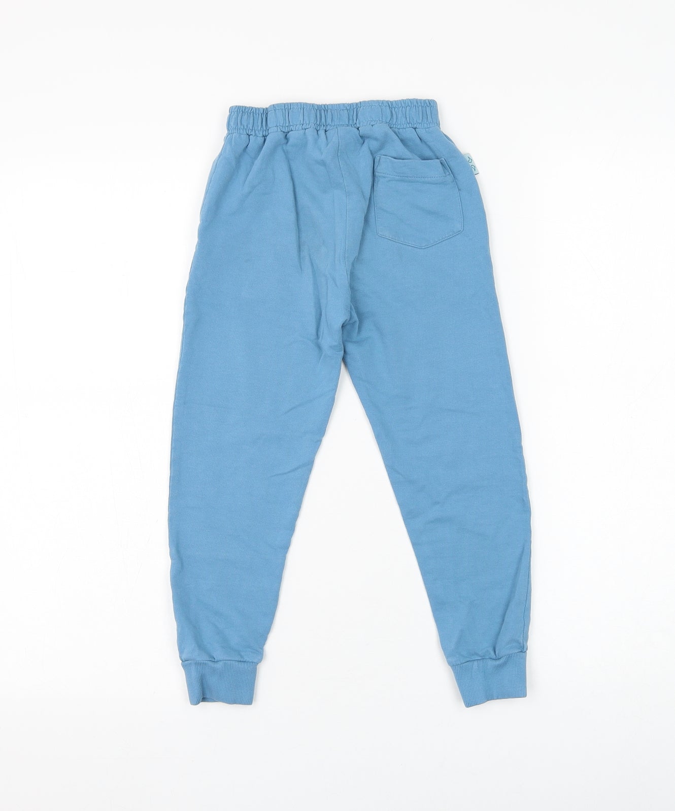 Luca & Rosa Boys Blue Cotton Jogger Trousers Size 5-6 Years Regular Drawstring - Duck