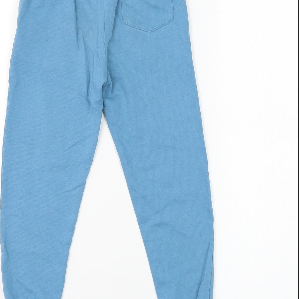 Luca & Rosa Boys Blue Cotton Jogger Trousers Size 5-6 Years Regular Drawstring - Duck