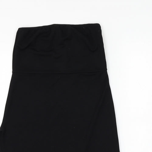PRETTYLITTLETHING Womens Black Polyester Basic Tank Size 10 Off the Shoulder